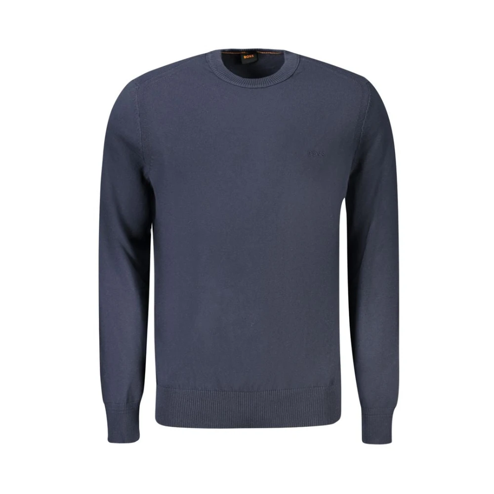 Hugo Boss Blauwe Katoenen Trui Blue Heren