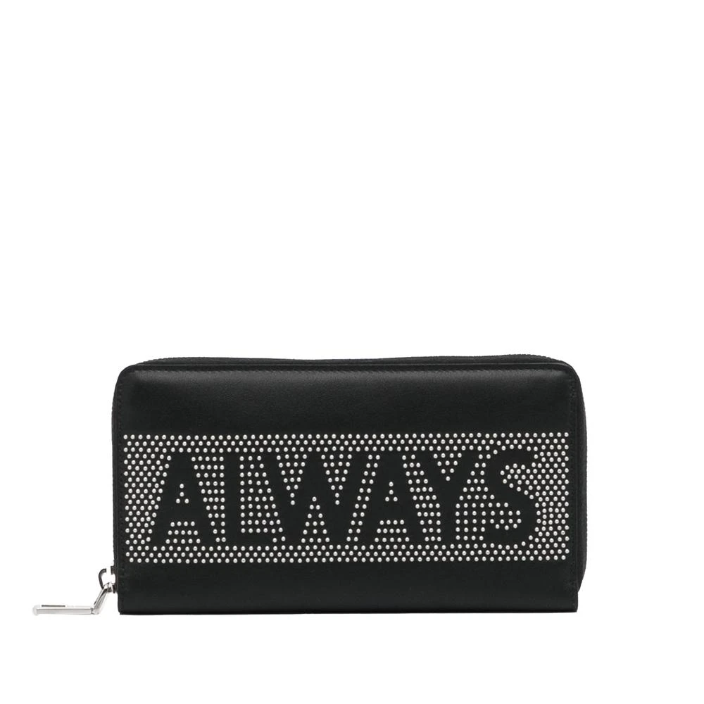 Valentino Vintage Women's Black Pre-Owned Always Studded Wallet