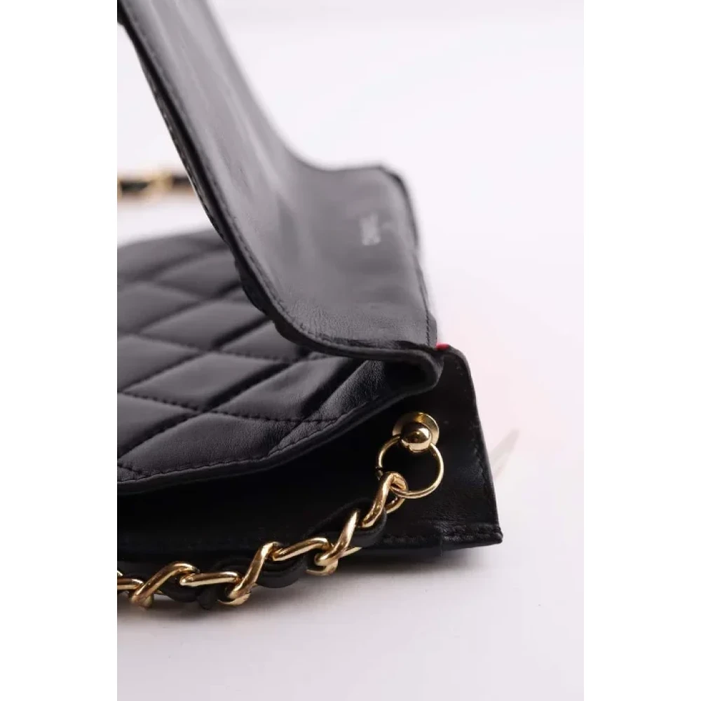Chanel Vintage Pre-owned Leather shoulder-bags Black Dames