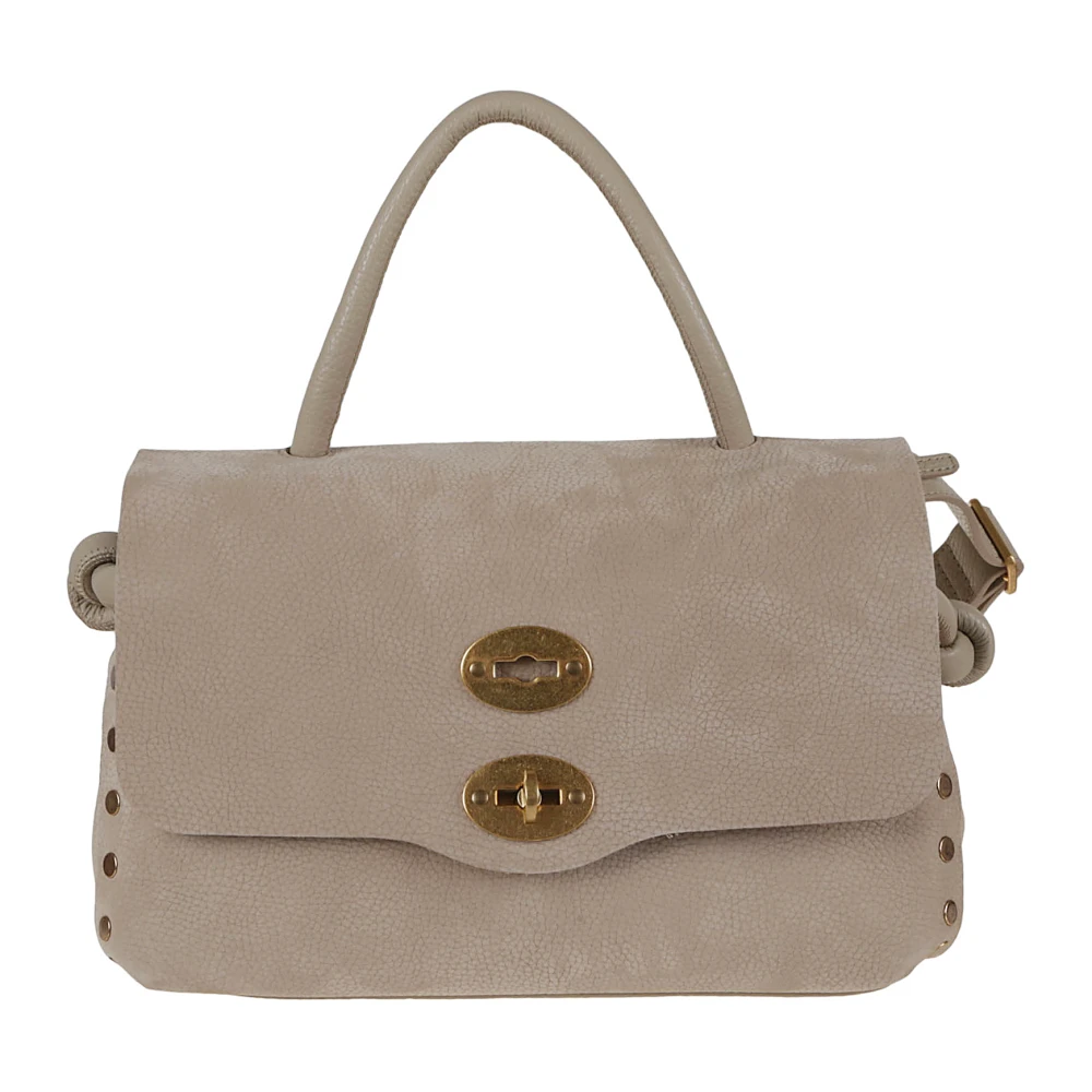 Zanellato Grijze Leren Schoudertas Elegant Ontwerp Gray Dames