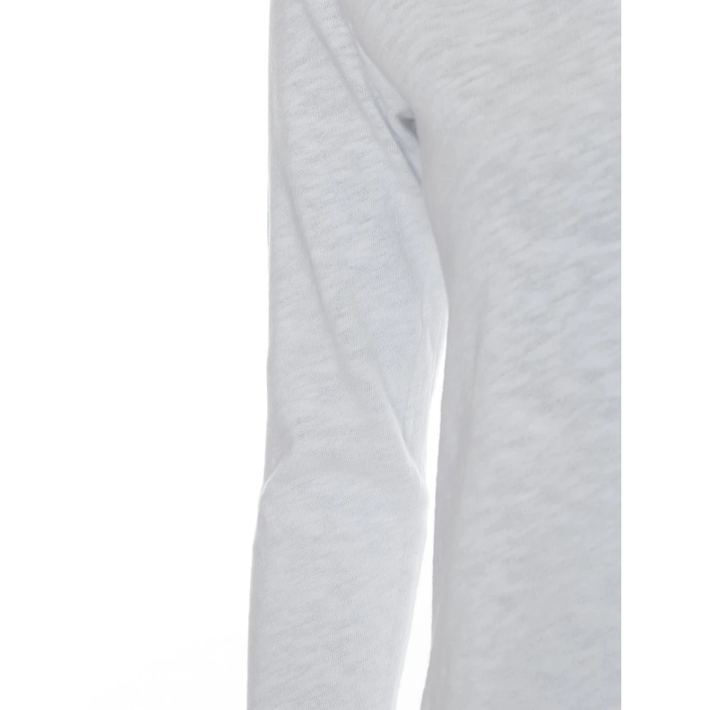American vintage Transparante V-hals Longsleeve White Dames