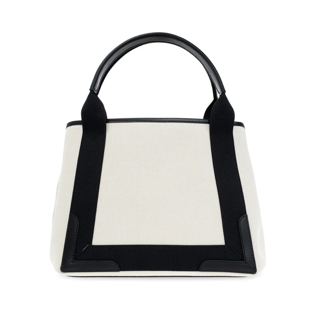Balenciaga Navy Small Cabas Bag Beige Dames