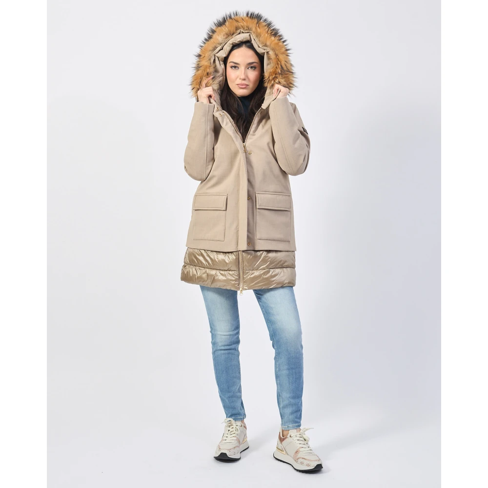 YES ZEE Beige Winterjas Beige Dames