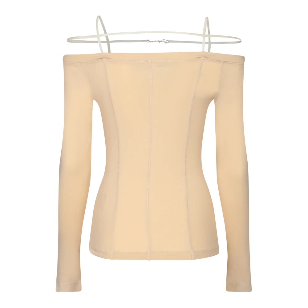 Jacquemus Witte T-shirts & Polos Aw24 Beige Dames