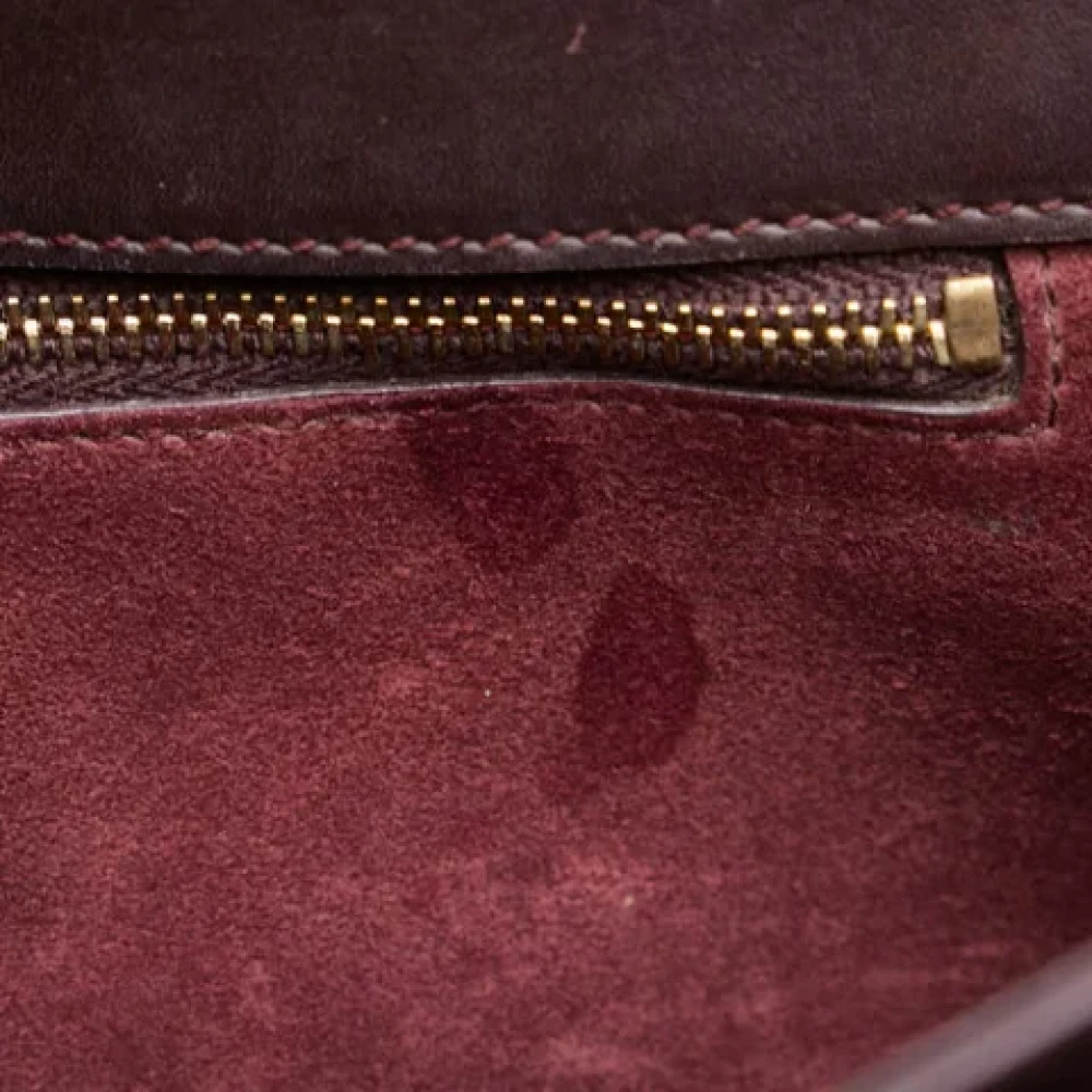 Saint Laurent Vintage Pre-owned Leather shoulder-bags Purple Dames