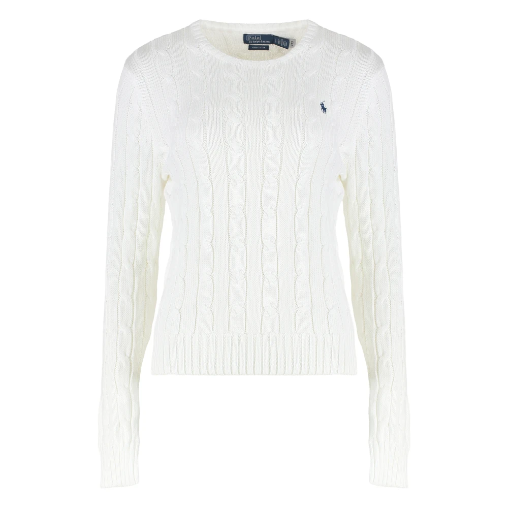 Polo Ralph Lauren Women's White Cable Knit Jumper