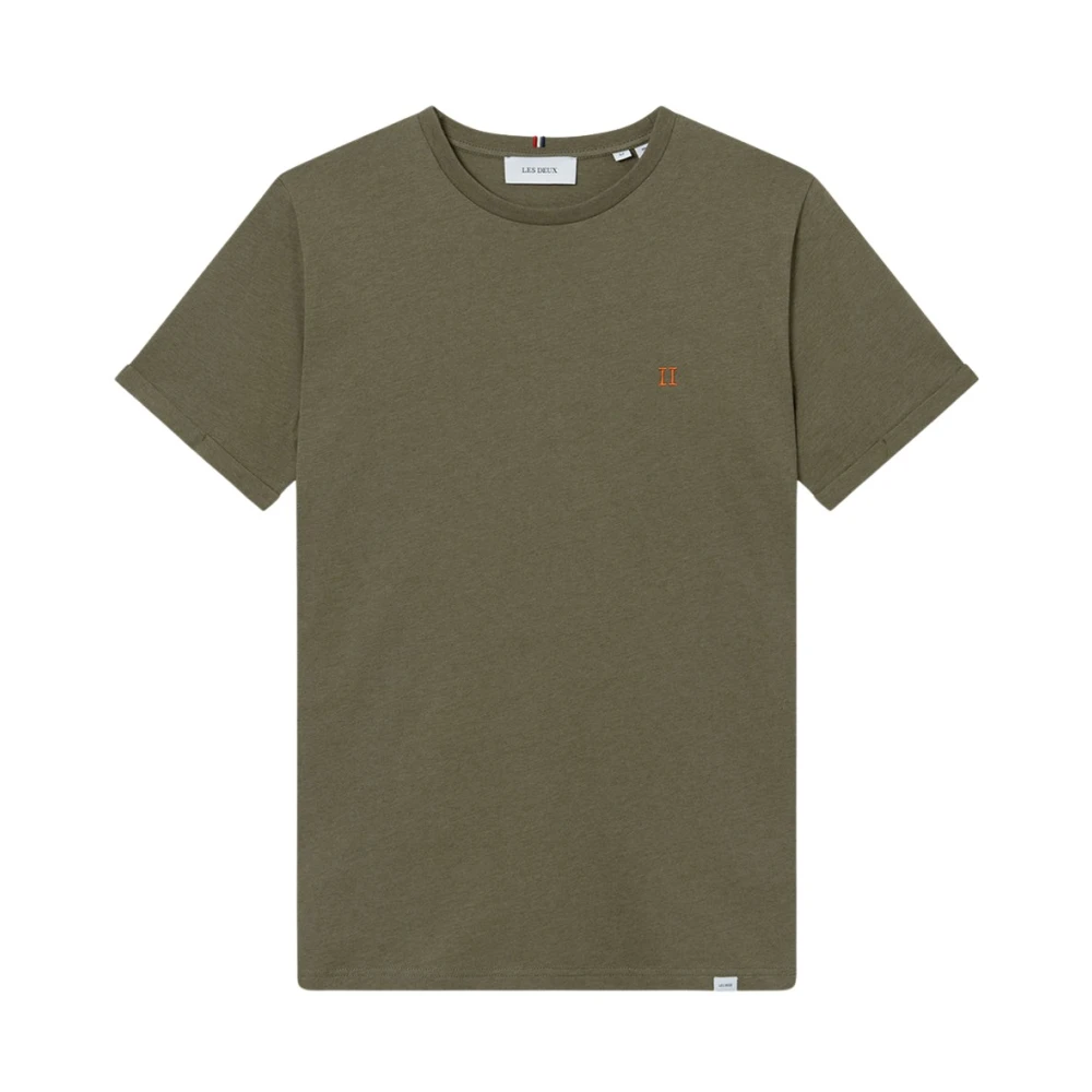 Grønn Melange/Oransje Nørregaard T-skjorte