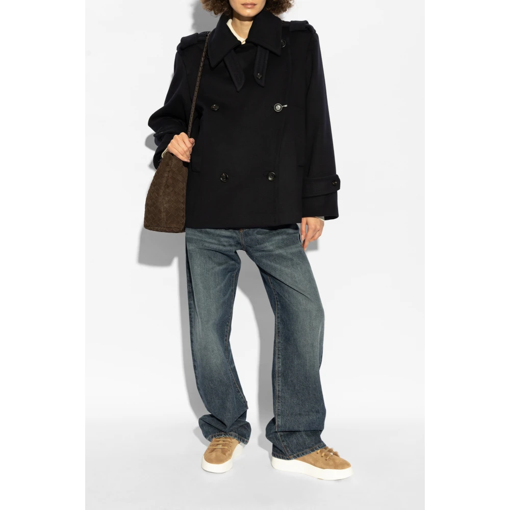 Max Mara Korte jas Laveno Blue Dames