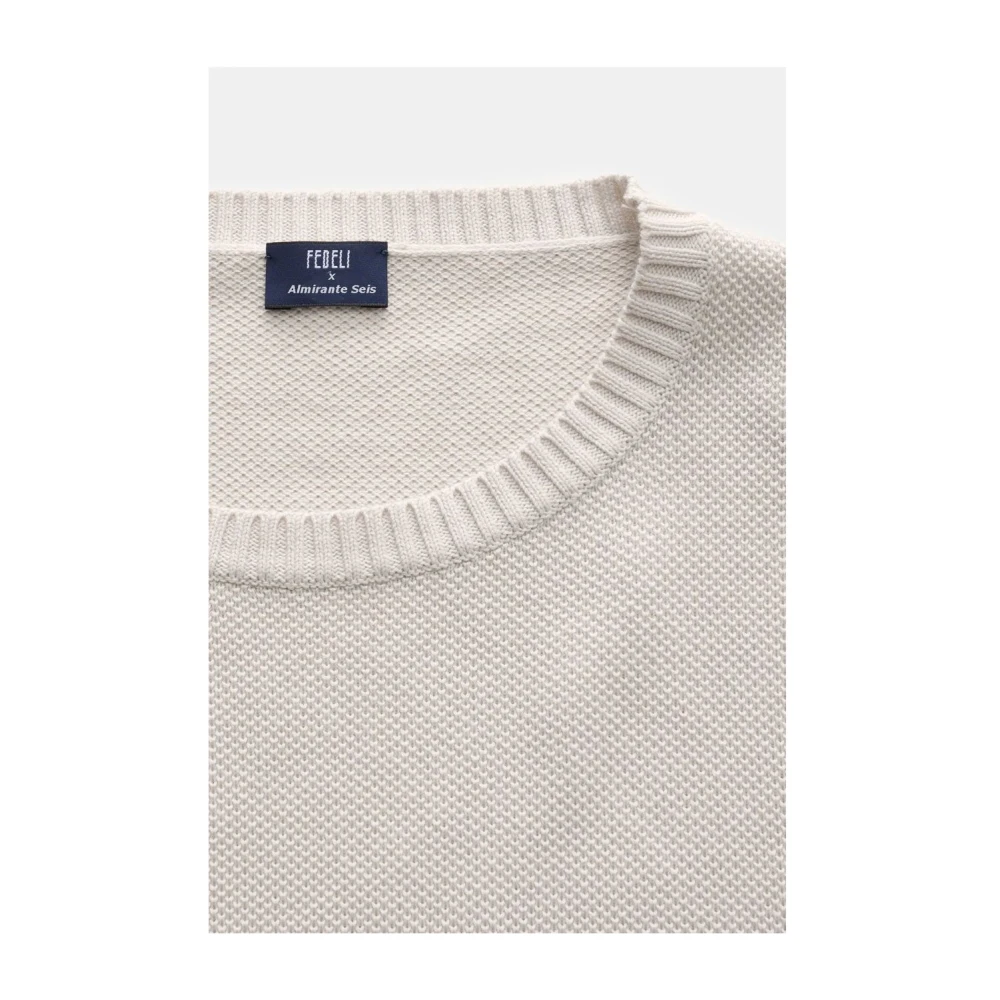 Fedeli Ronde Hals Jersey Argentinië Model Beige Heren