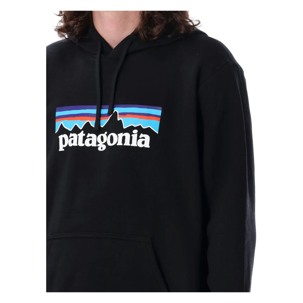 Patagonia Logo Hoodie Black Heren
