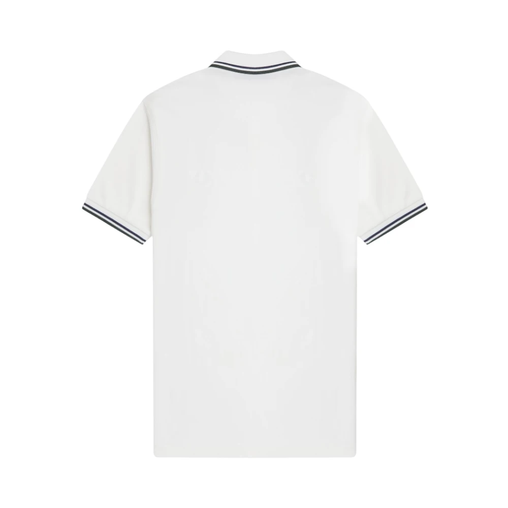 Fred Perry Polo met dubbele streep White Heren