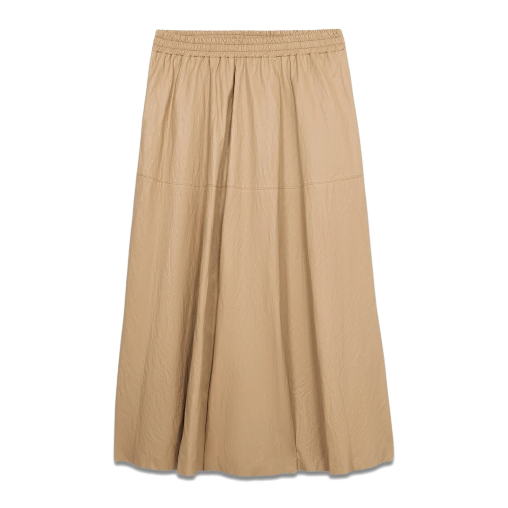 Oltre Midi rok met plooien Beige Dames