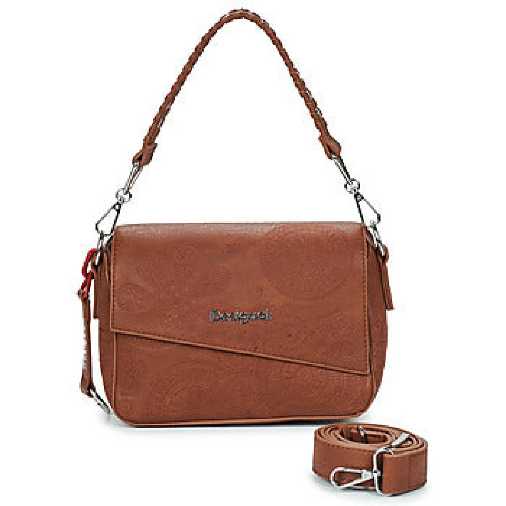 Desigual Stijlvolle Schoudertas Bruin Brown Dames