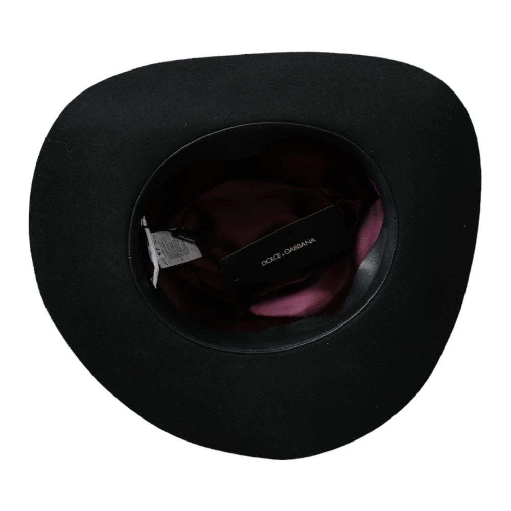 Dolce & Gabbana Zwarte Konijn Fedora Trilby Vrouwen Hoed Black Dames