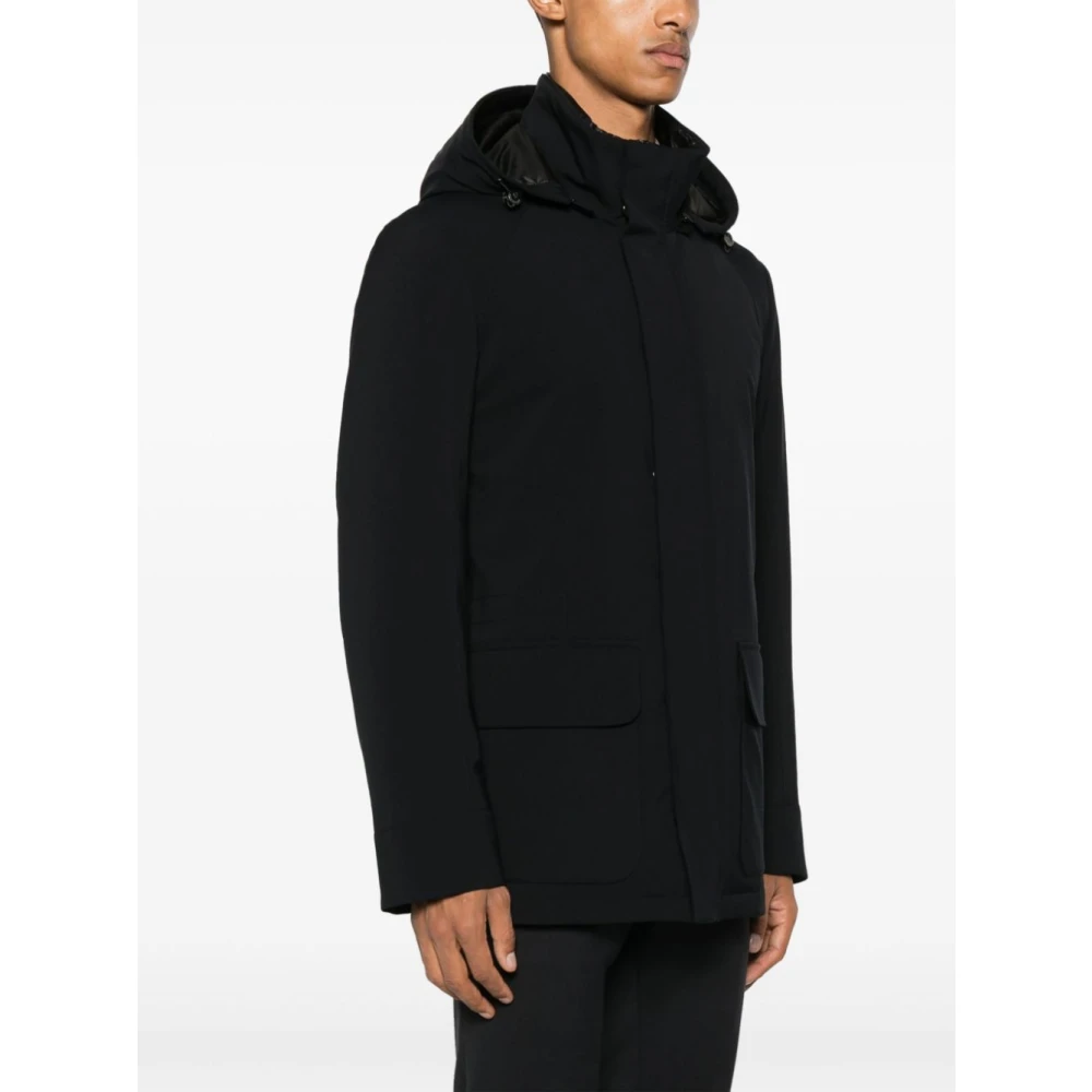 Montecore Logo Plaat Puffer Jas Black Heren