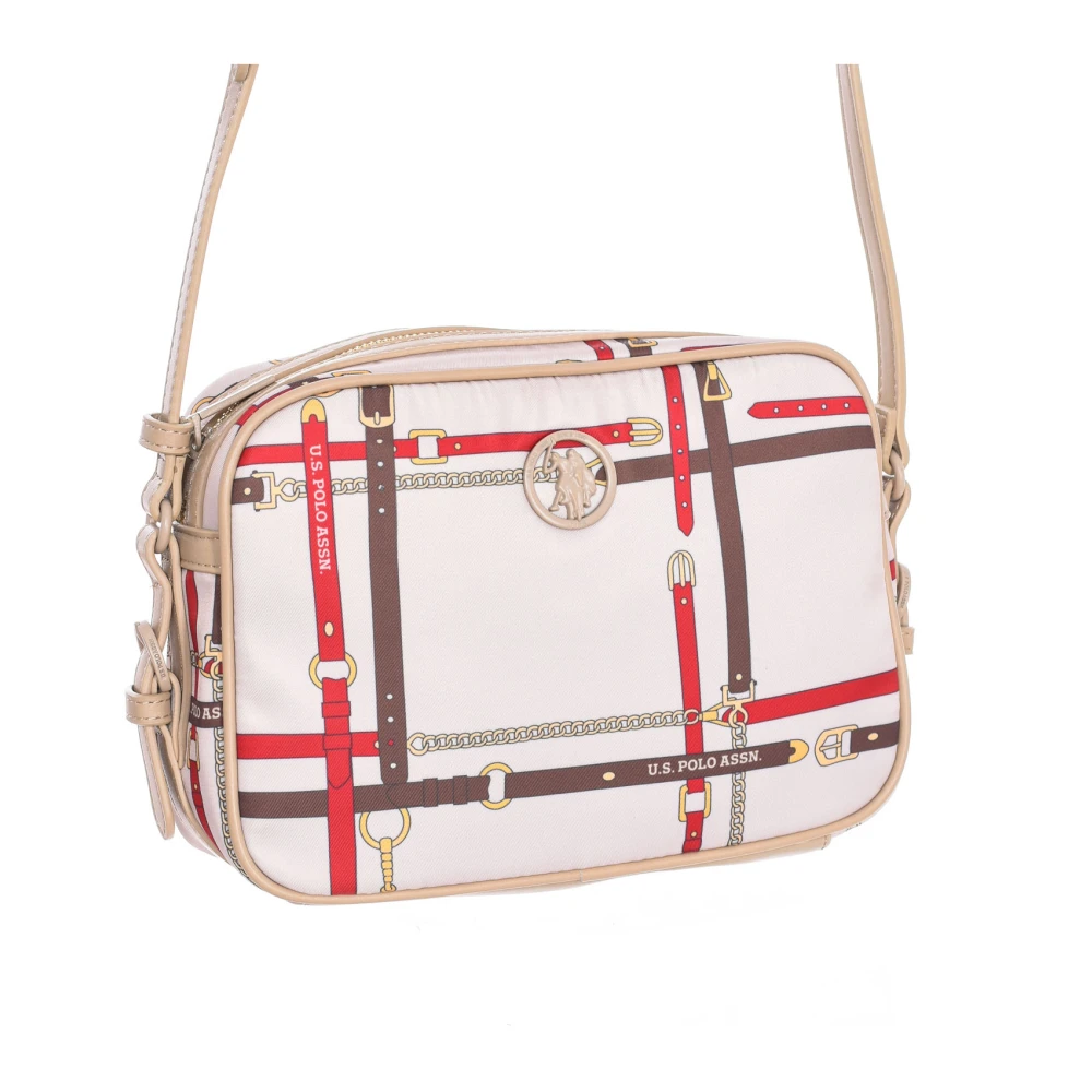 U.s. Polo Assn. Synthetische Crossbody Tas met Ritssluiting Beige Dames
