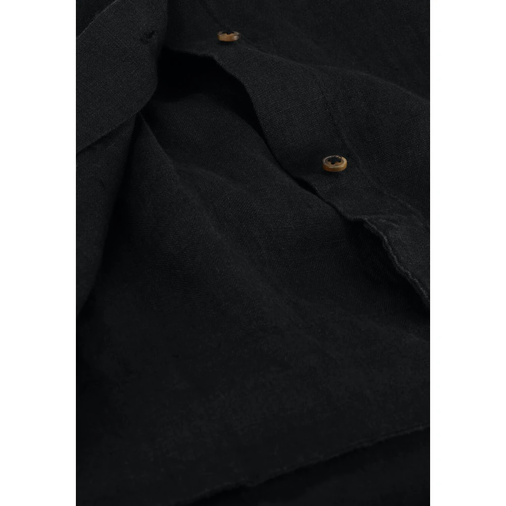 Selected Femme Zwarte Linnen Blouse Casual-Chic Stijl Black Dames