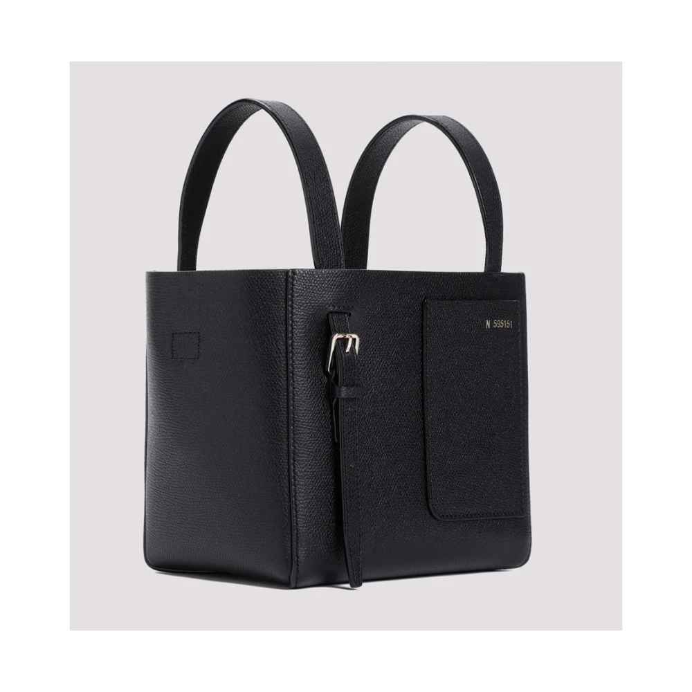 Valextra Zwarte Bucket Mini Tas Black Dames