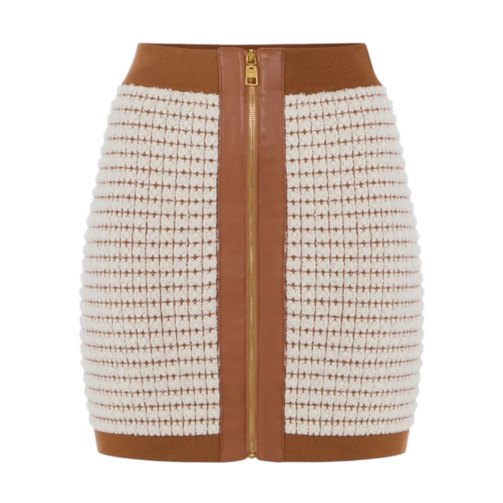 Elisabetta Franchi Beige Short Skirts - Female - Short Skirts - Xs - Skirts