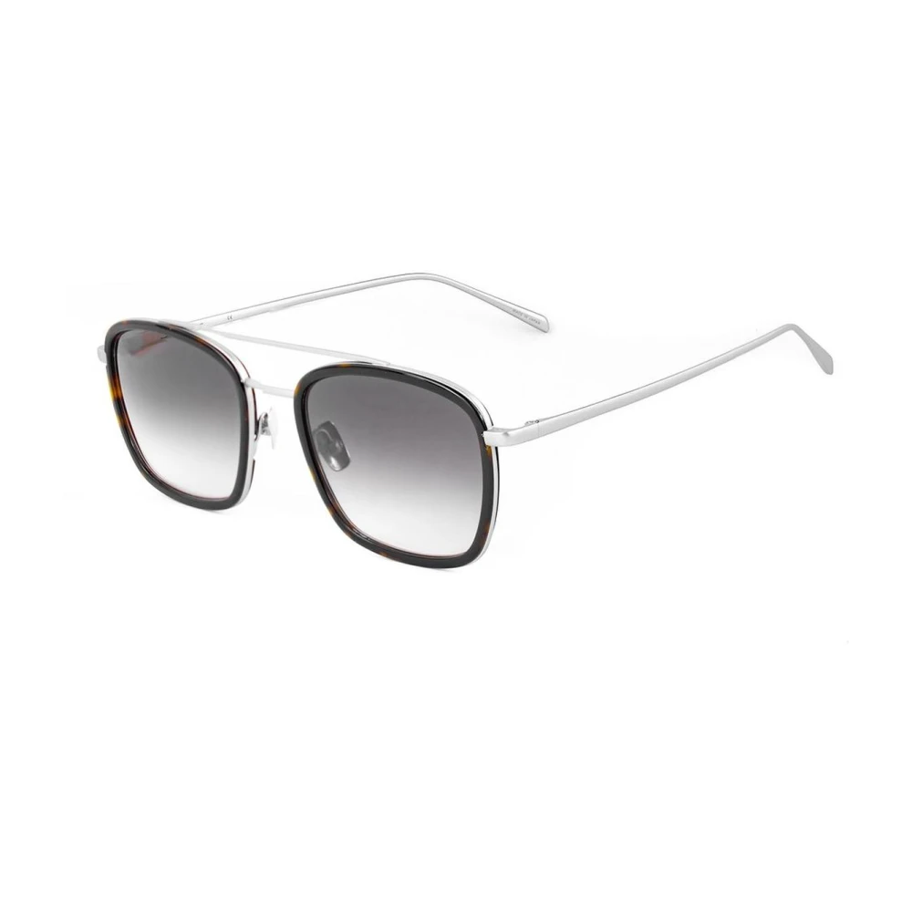 Belstaff Men's Gray Titanium Frame Sunglasses With Polarized Lenses