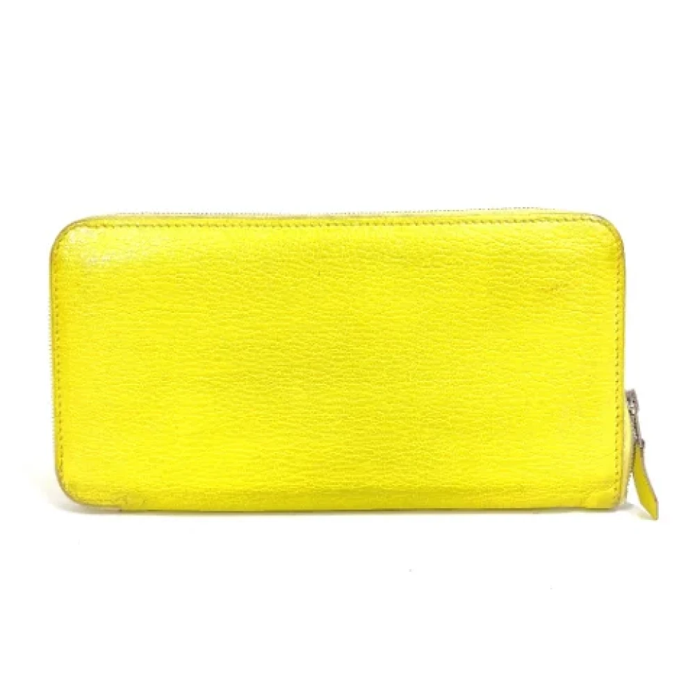 Hermès Vintage Pre-owned Leather wallets Yellow Dames