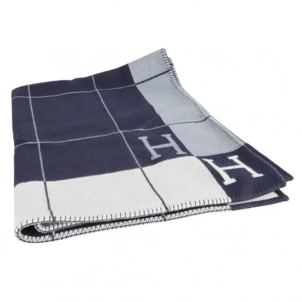 Hermès Vintage Pre-owned Cashmere scarves Blue Dames