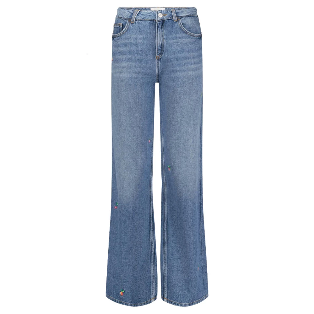 Fabienne Chapot Thea Wide Leg Jeans Blue Dames