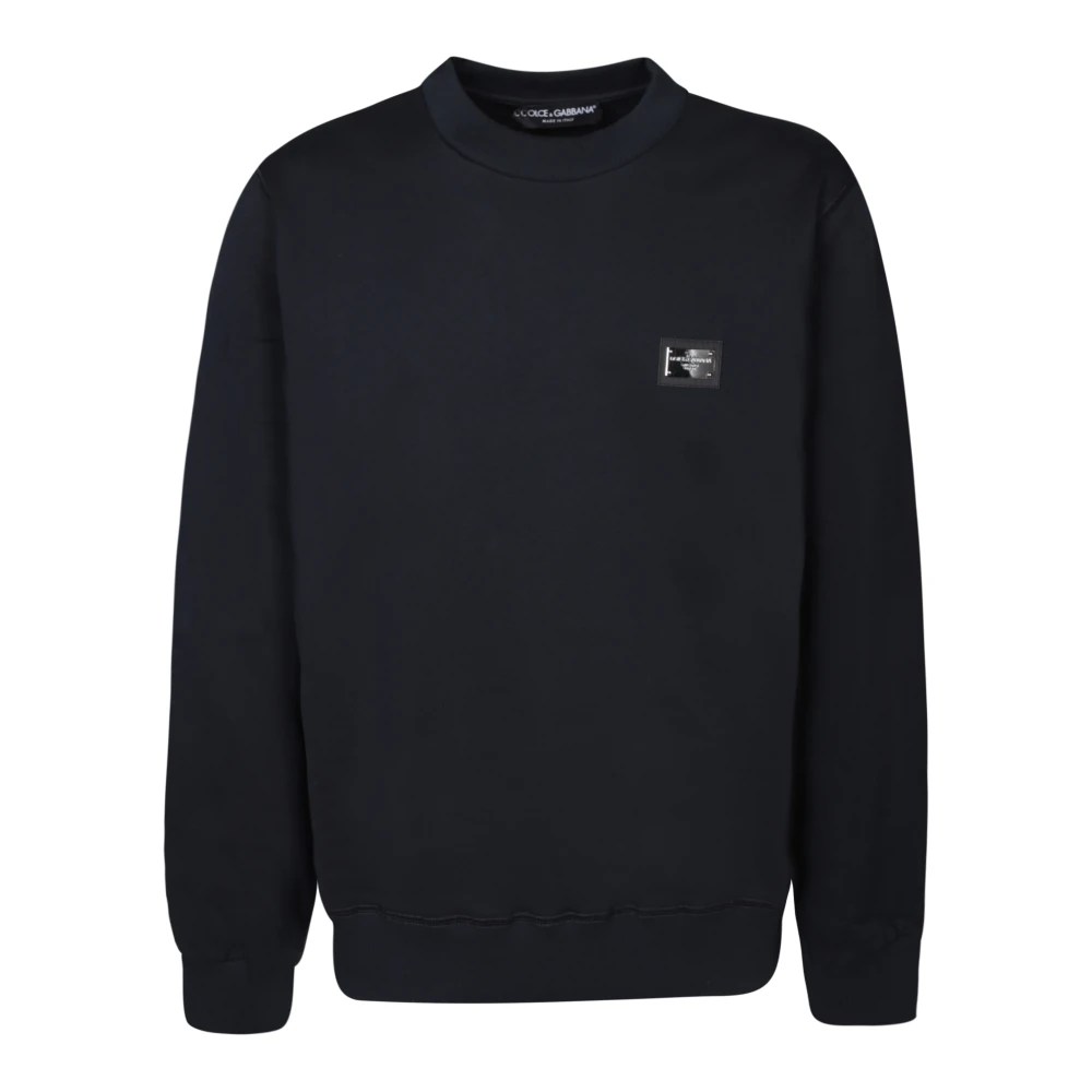 Dolce & Gabbana Blauwe Sweatshirt Verhoog Garderobe Moderne Man Blue Heren