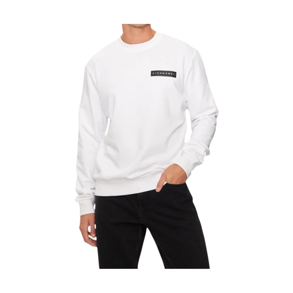 John Richmond Stijlvolle Sweatshirt voor Mannen White Heren