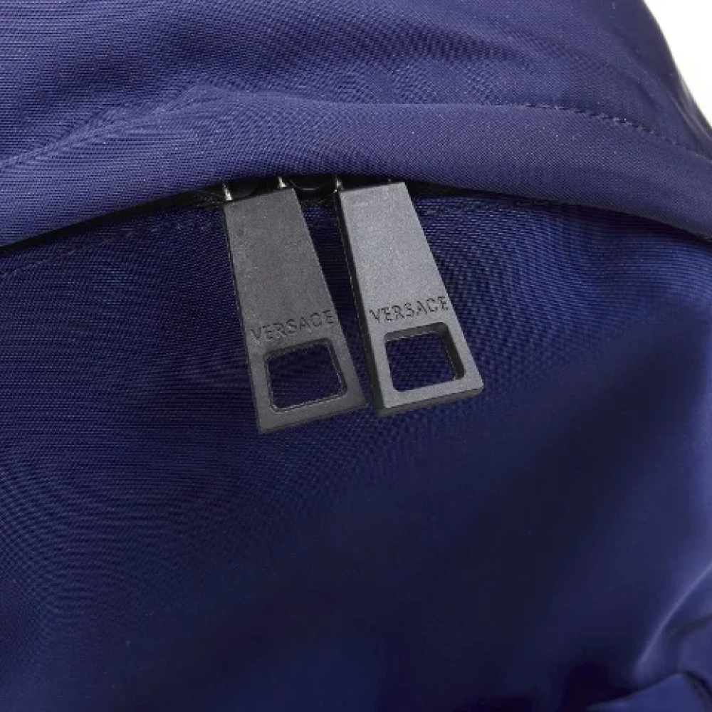 Versace Pre-owned Nylon backpacks Blue Heren