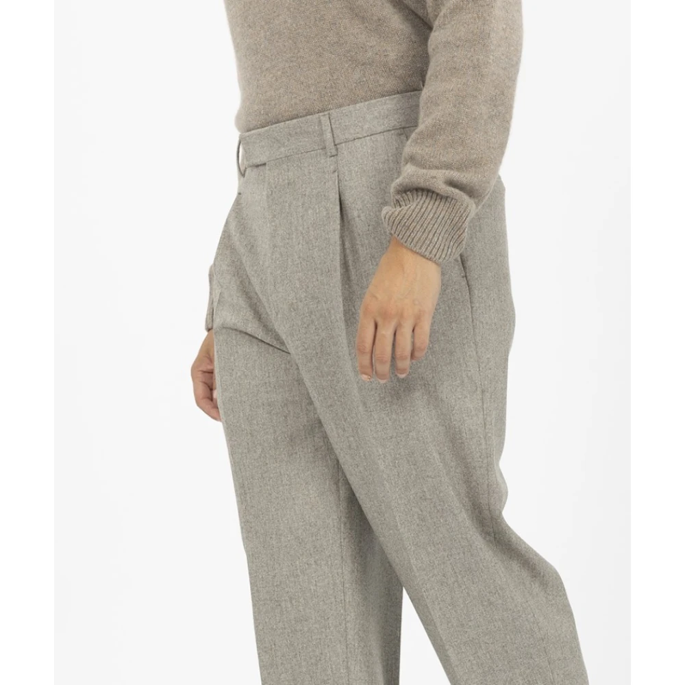 Ermenegildo Zegna Wollen pantalon met plooien Beige Heren