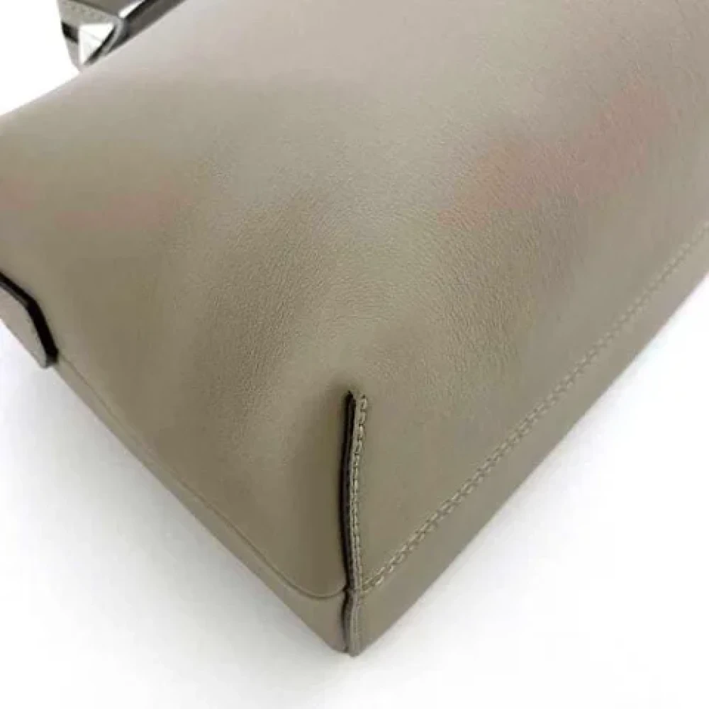 Fendi Vintage Pre-owned Leather fendi-bags Beige Dames