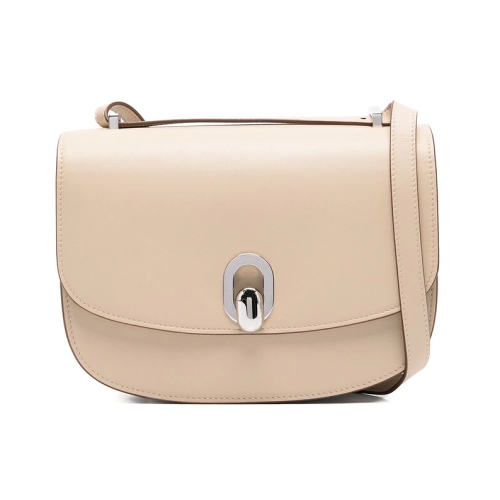 Savette Beige Schoudertas met Overslag Beige Dames