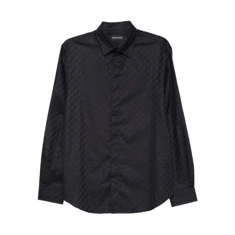 Emporio Armani Cotton Shirt - Male - Casual Shirts - Blue - 3XL - Shirts