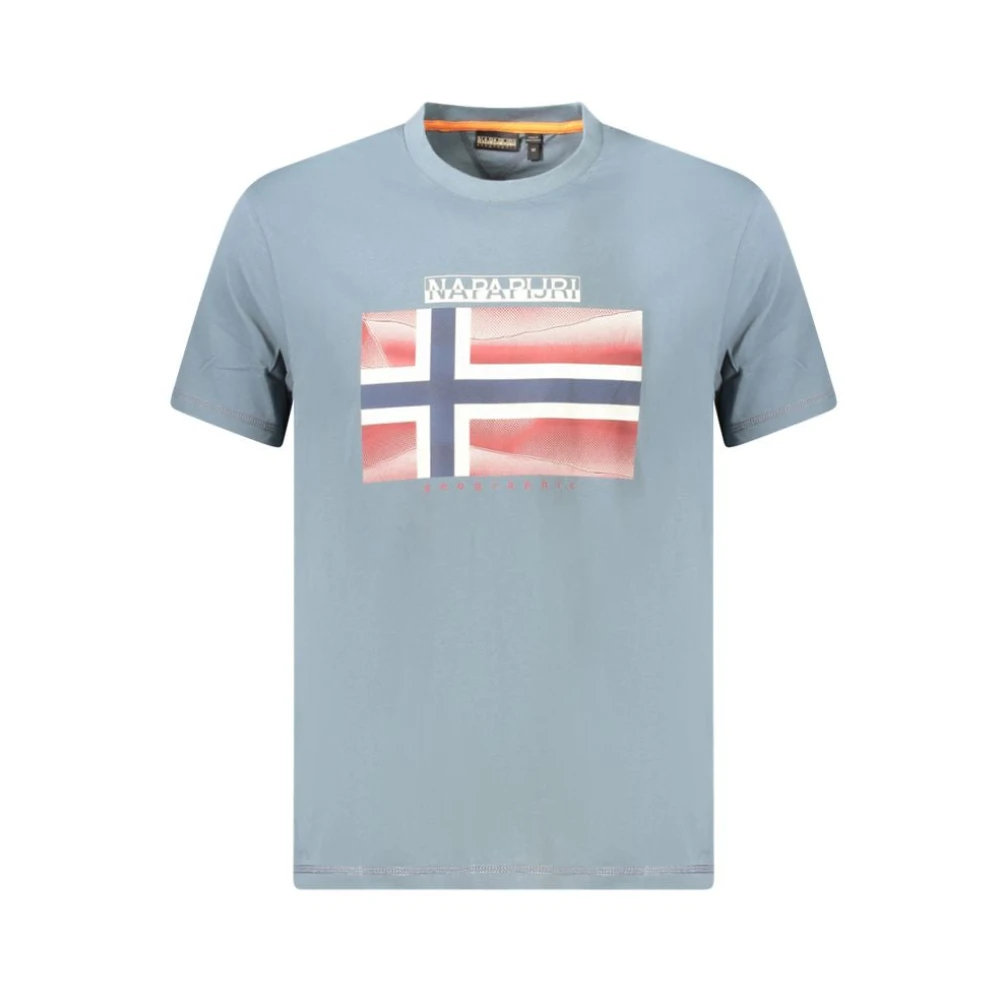 Napapijri Men's Blue Short Sleeve T-Shirt - T-Shirts - S - Tops