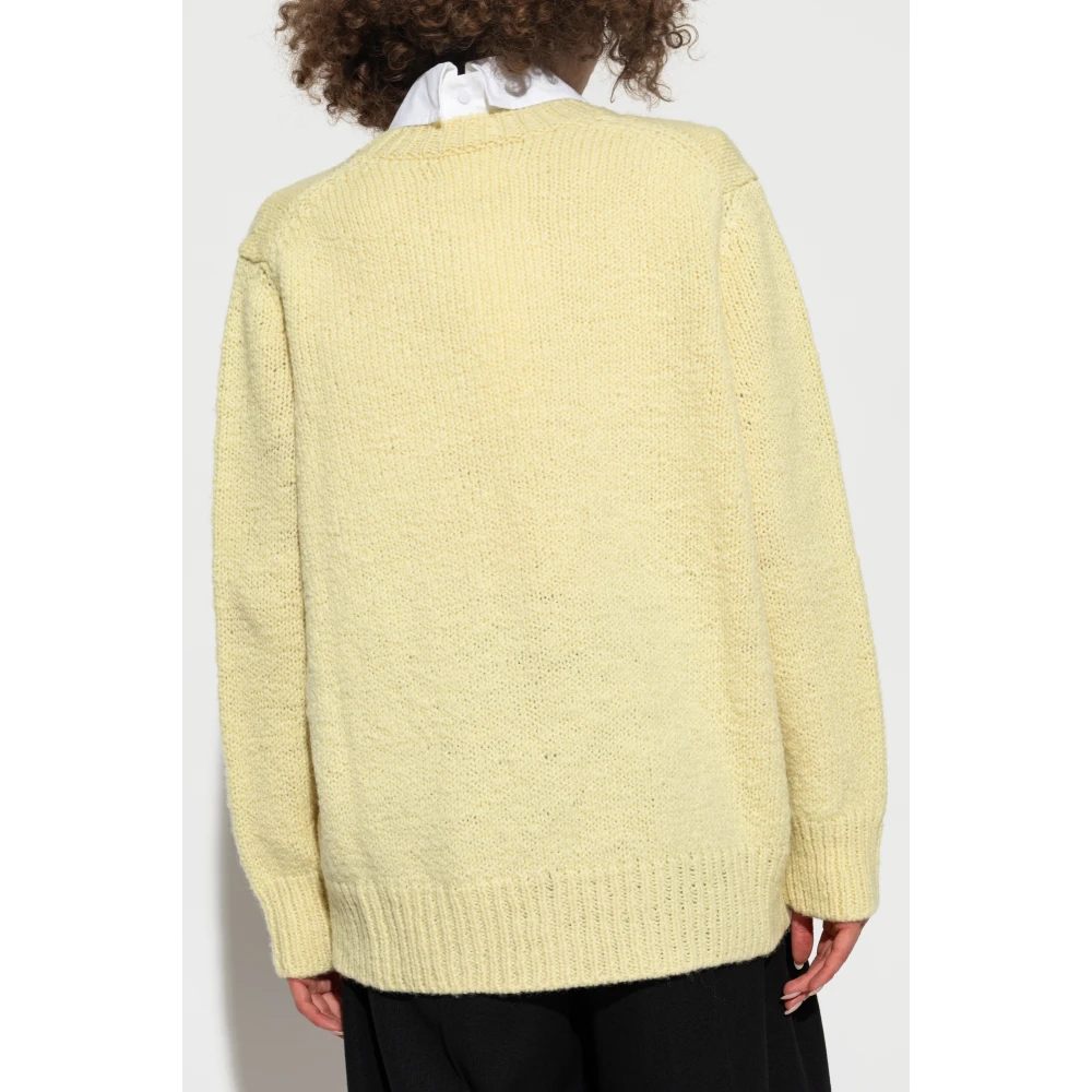 Jil Sander Wollen trui Yellow Dames