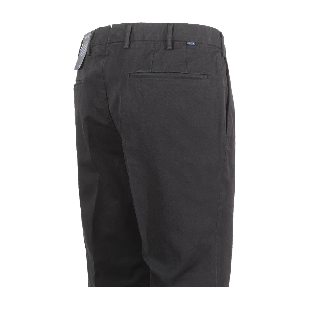 Incotex Zwarte Katoenen Broek Gemaakt in Italië Black Heren