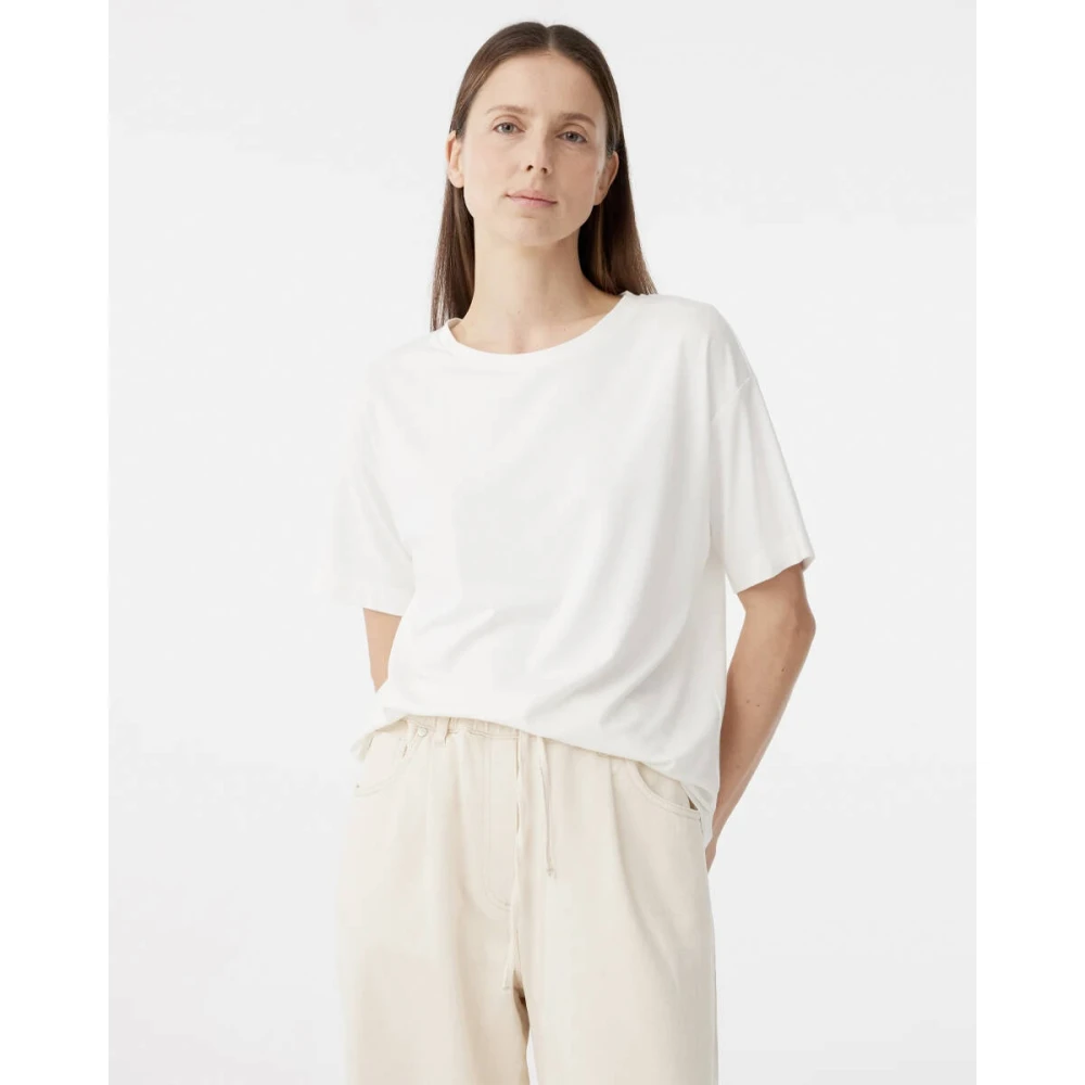 Knit-ted Hazel T-shirt in gebreide stijl White Dames
