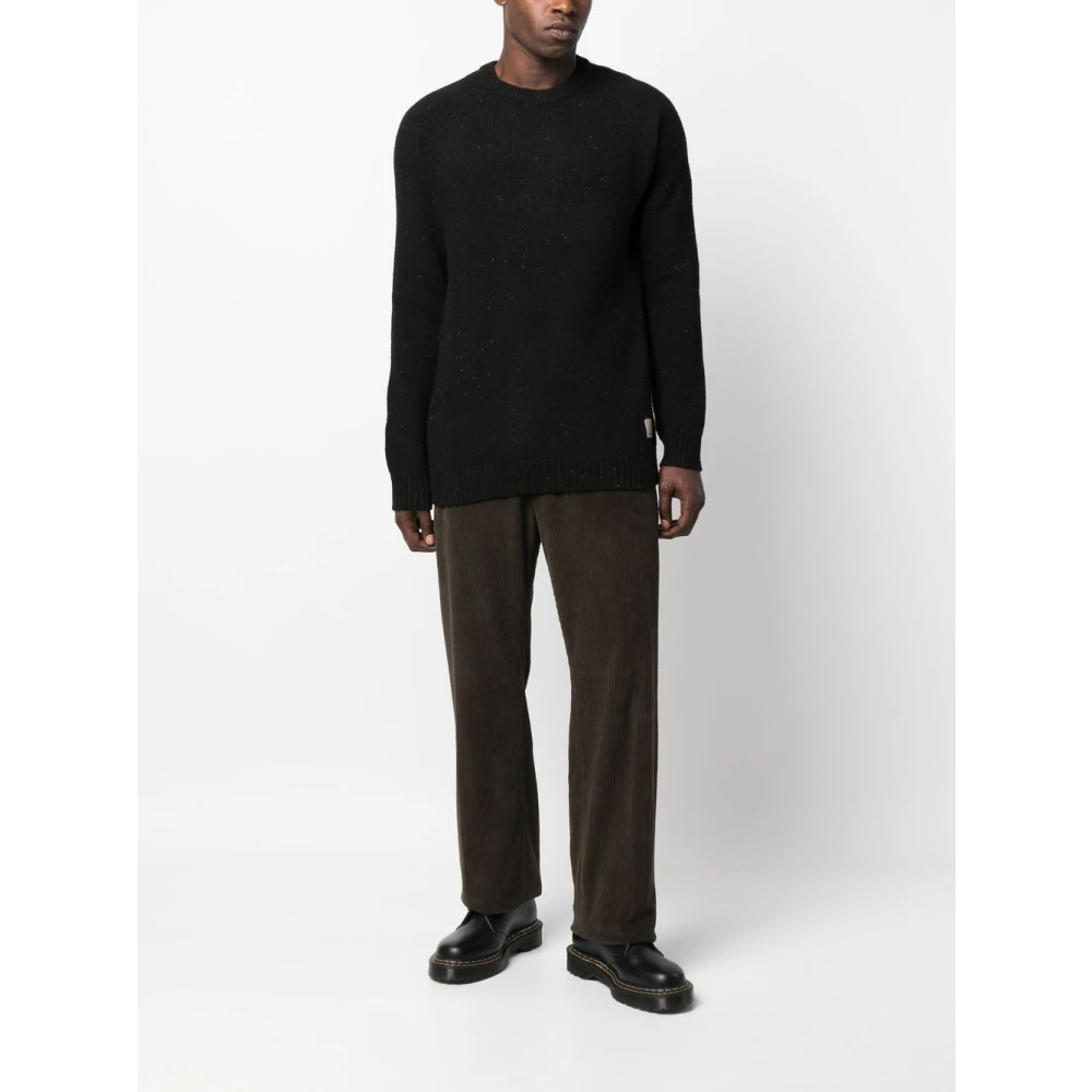 Carhartt WIP Gespikkelde Anglistic Sweater Black Heren