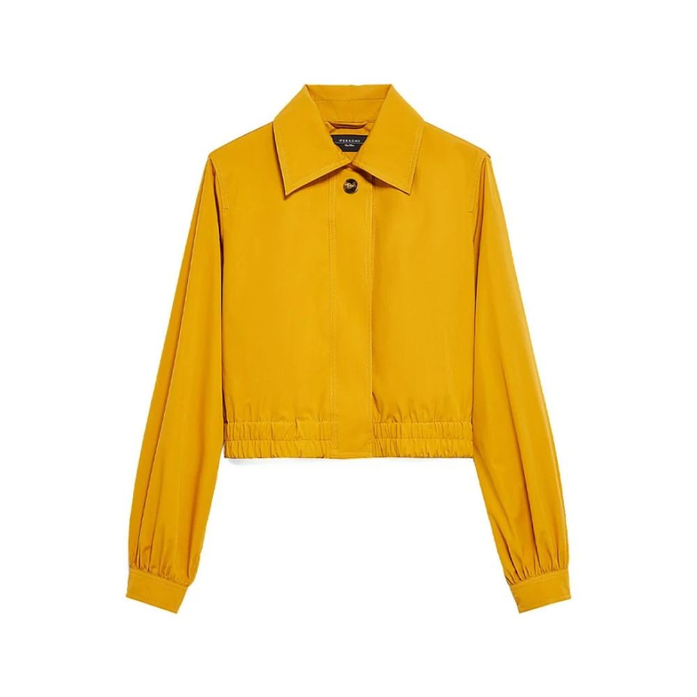 Max Mara Weekend Mosterd Katoenen Bomberjack Giselle Yellow Dames