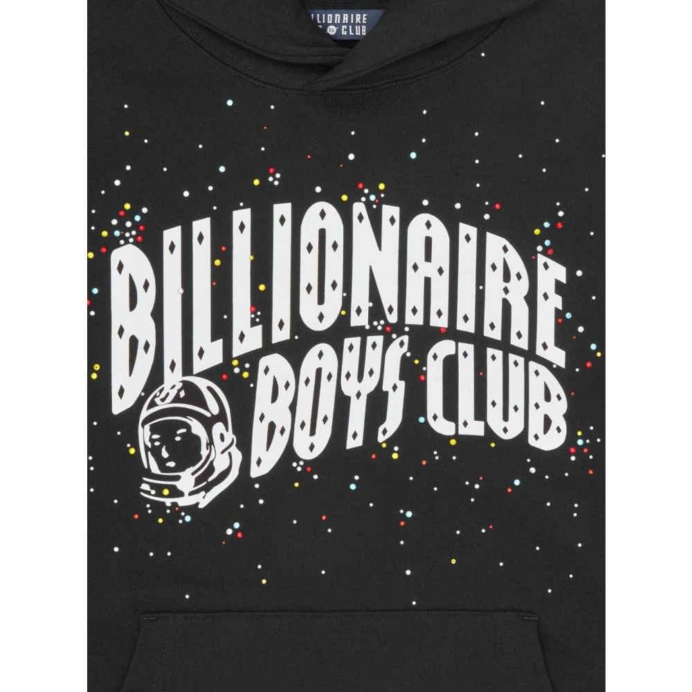 Billionaire Zwarte Sweater met Capuchon en Logopatch Black Heren