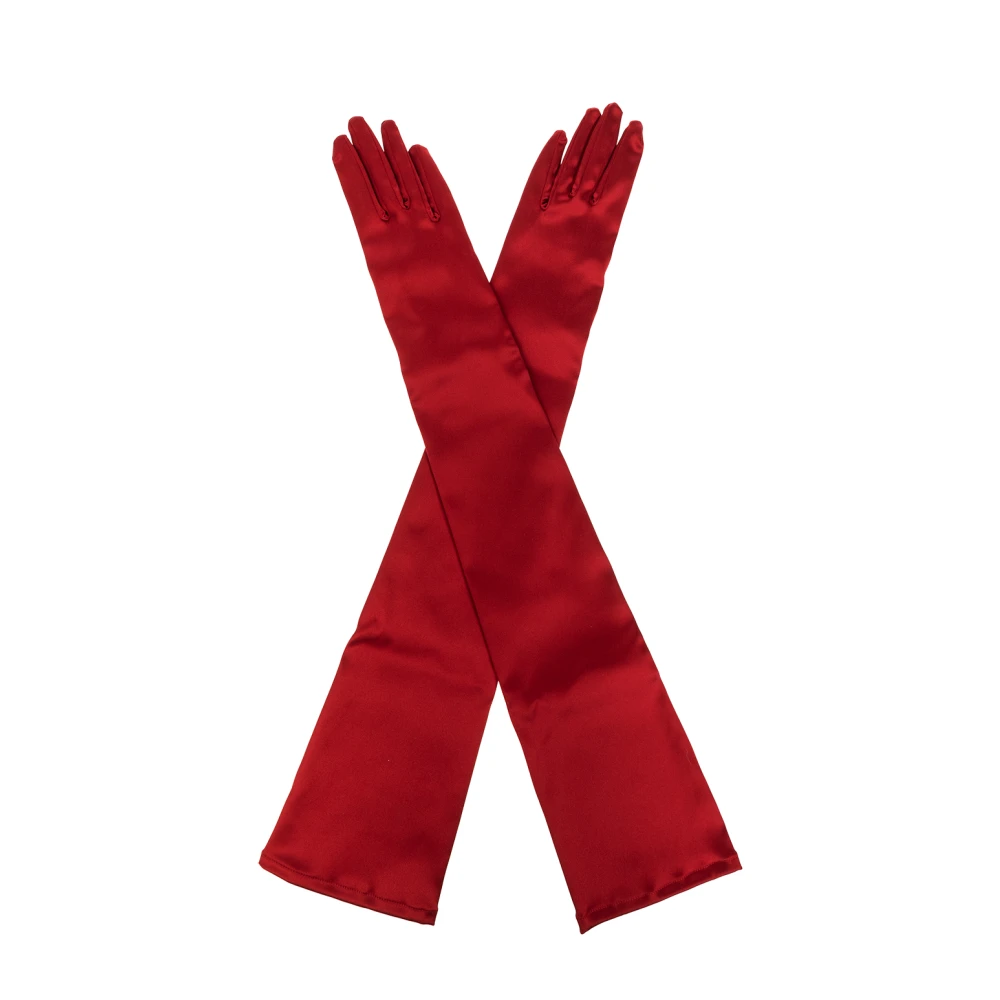 Dolce & Gabbana Satijnen handschoenen Red Dames