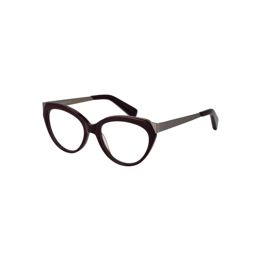 Yohji Yamamoto Unisex Purple Cat Eye Optical Frames