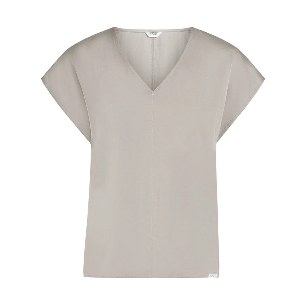 Penn&Ink N.Y Korte Mouw Blouse Top Gray Dames