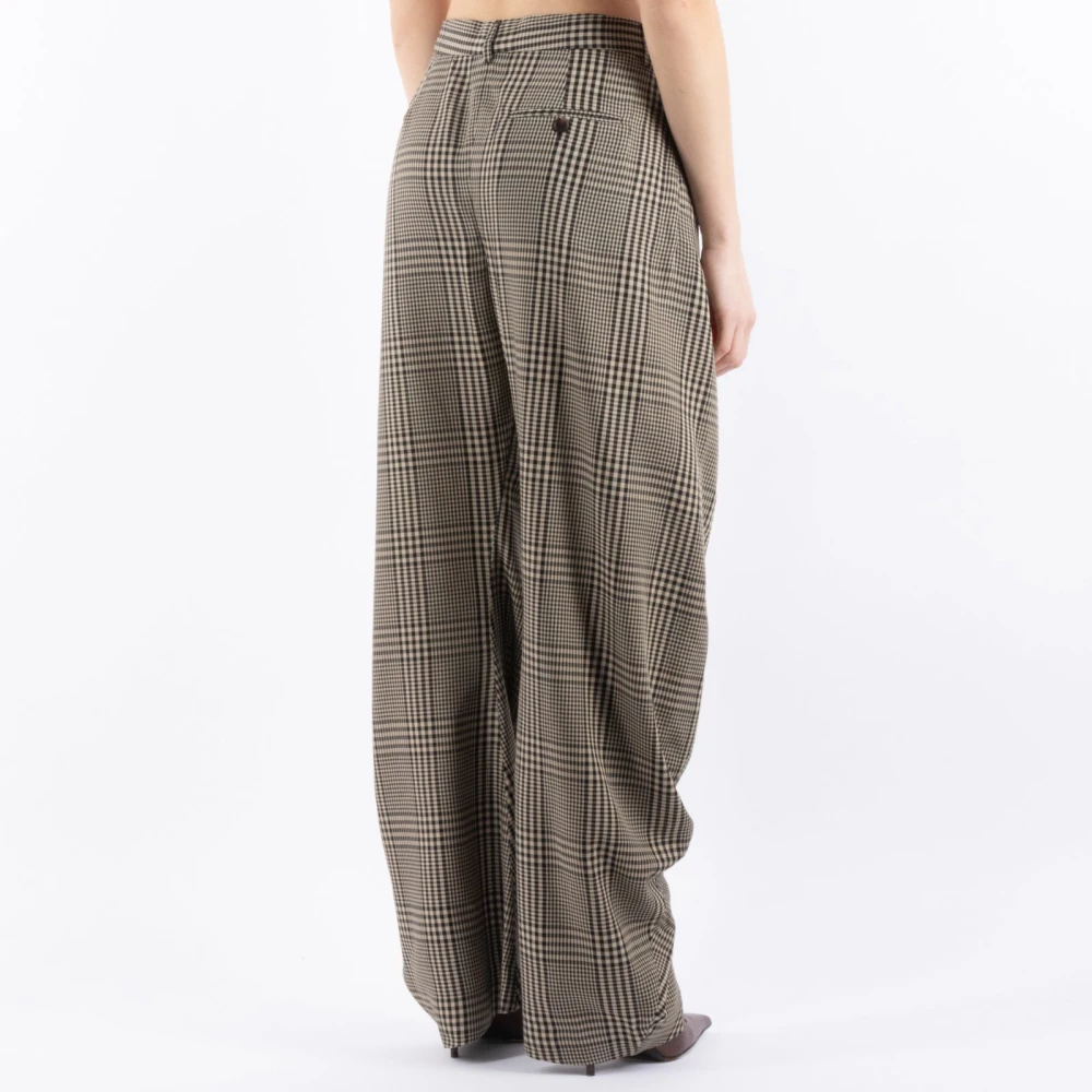Acne Studios Bruine Wollen Broek Ak0897 Brown Dames