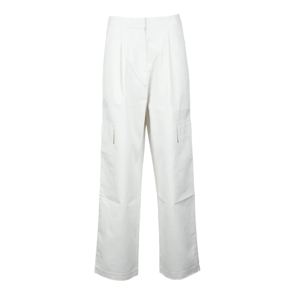 Calvin Klein Polyester Stiliga Byxor White, Dam