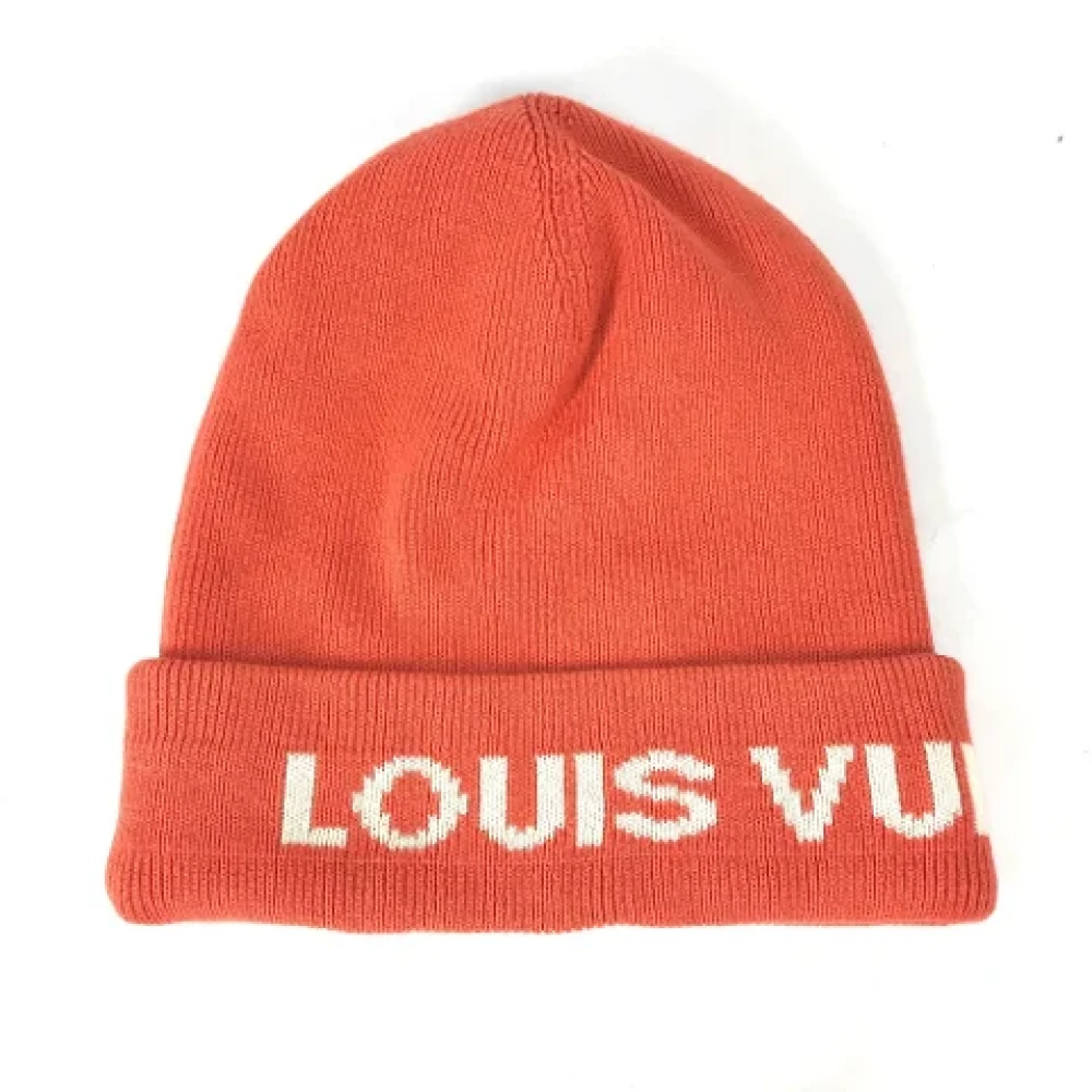 Louis Vuitton Vintage Pre-owned Cotton hats Red Dames