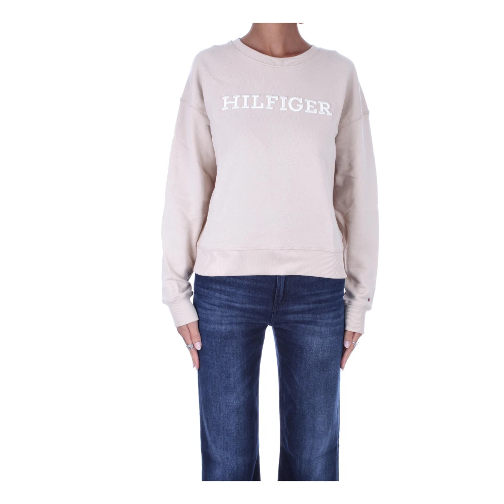 Tommy Hilfiger Women's Beige Relaxed Summer Sweatshirt