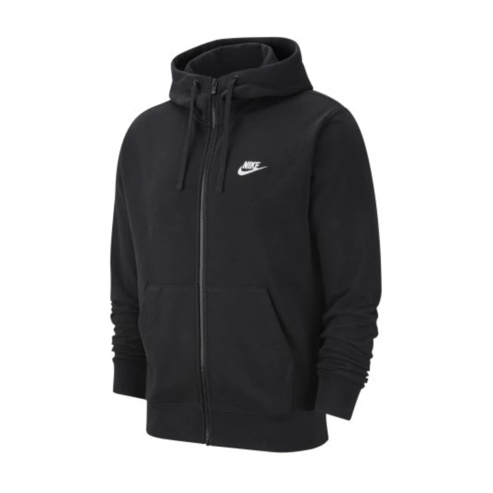 Svart Zip-Up Hoodie med hette