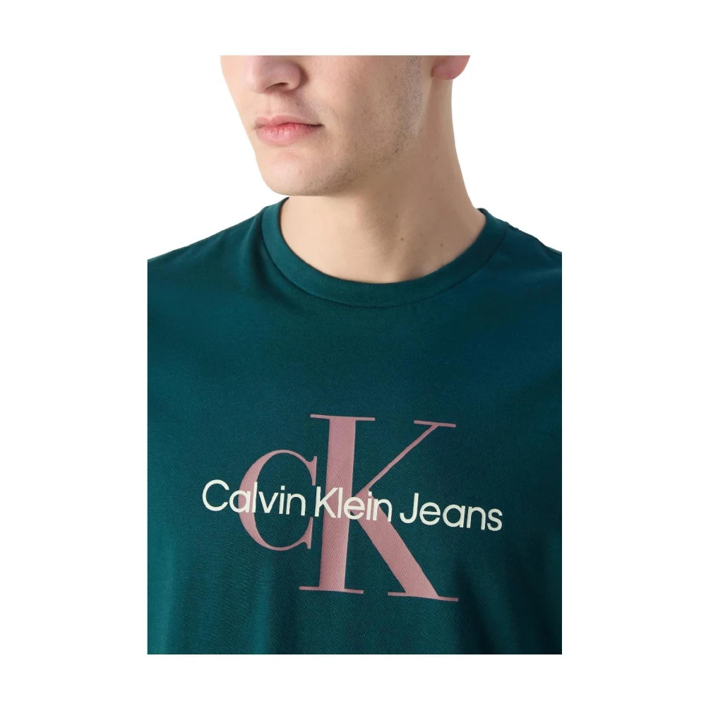 Calvin Klein Moderne Monogram T-shirt Green Heren